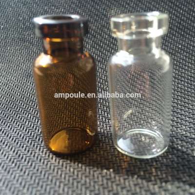 Clear and Amber color 2ml tubular glass vial with size 16*13*33.5mm